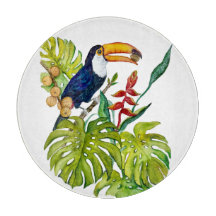 Farbenfroher Tukan Aquarell Tropenvogel