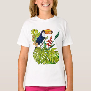 Farbenfroher Tukan Aquarell Tropenvogel T-Shirt