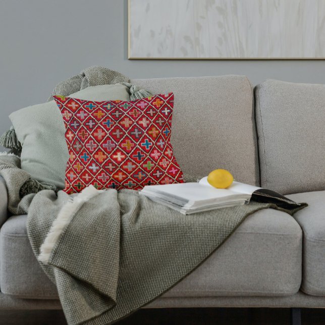 Farbenfroher türkischer Teppich Rug Antique Kilim Kissen (Von Creator hochgeladen)