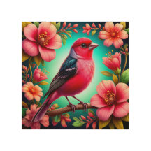 Farbenfroher Vogel auf dem Zweig