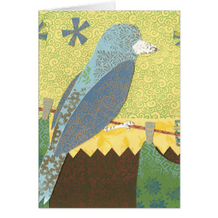 Farbenfroher Vogel auf einem Wirt