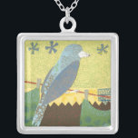 Farbenfroher Vogel auf einem Wirt Versilberte Kette<br><div class="desc">Gefühl künstlerisch? Diese Collage aus vielen verschiedenen Mustern und Farben,  die einen Vogel auf einem Draht darstellen,  wird jeden modernen Kunstliebhaber begeistern. Setzen Sie Farbe in Ihr Leben und auf eines Ihrer Lieblings-Zazzle-Produkte heute!</div>