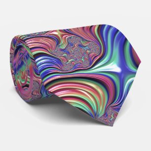 Farbenfroher Vortex Abstracter Trippy-Spiral-Frakt Krawatte