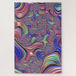 Farbenfroher Vortex Abstracter Trippy-Spiral-Frakt Puzzle