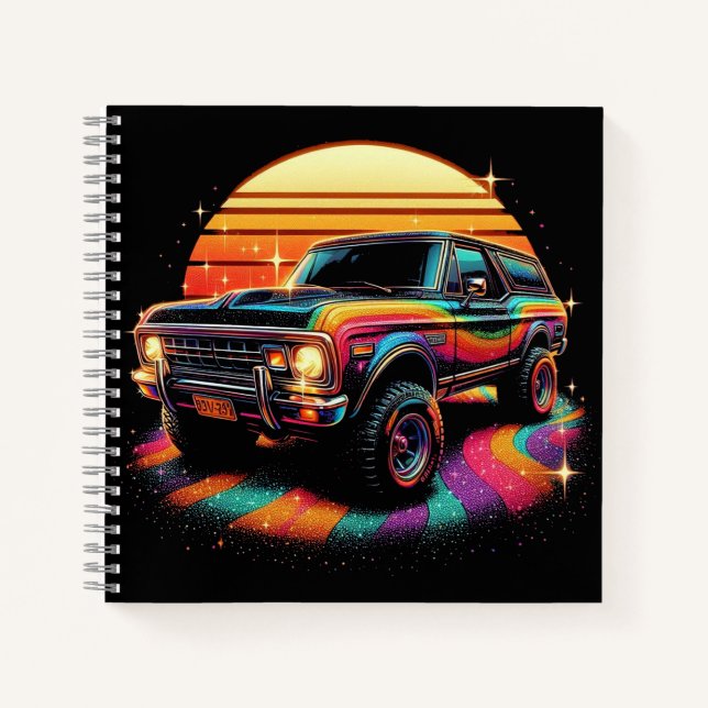 Farbenfroher Wagen! Notizbuch (Vorderseite)