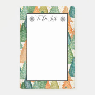 Farbenfroher Wald von Evergreen Weihnachten zu tun Post-it Klebezettel