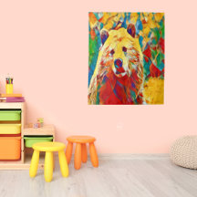 Farbenfroher Wasserfarbenbär