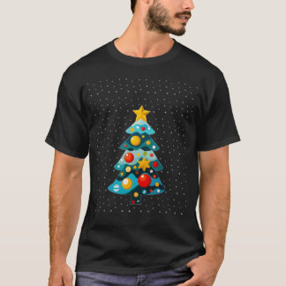 Farbenfroher Weihnachtsbaum Ein festlicher Pop der T-Shirt