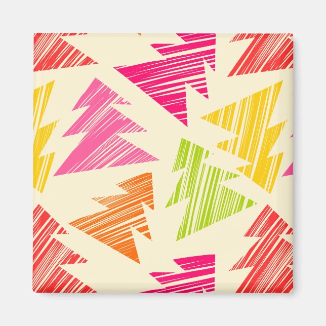 Farbenfroher Weihnachtsbaum-Magnet Magnet (Vorne)