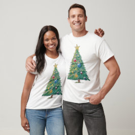 Farbenfroher Weihnachtsbaum T-Shirt