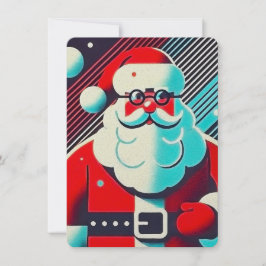 farbenfroher Weihnachtsmann-Hintergrund Feiertagskarte