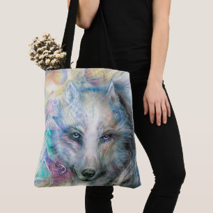 Farbenfroher Weißer Wolf
