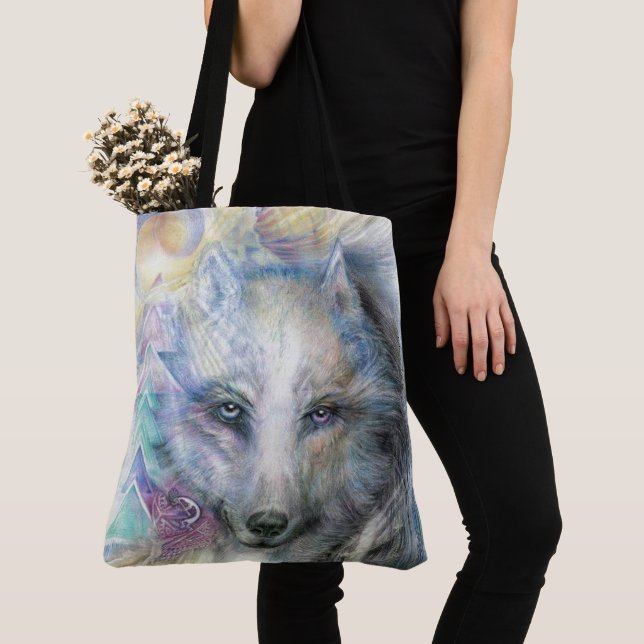 Farbenfroher Weißer Wolf (Von Nahem)