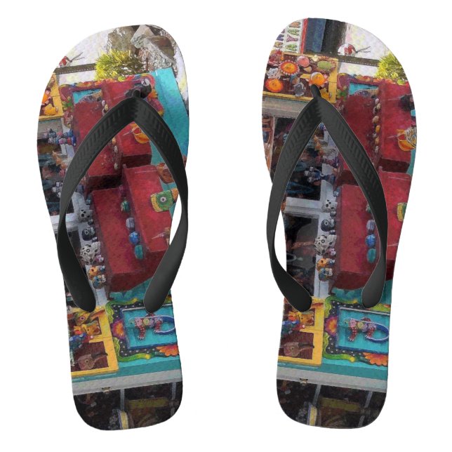 Farbenfroher Westen Flip Flops (Fußbett)