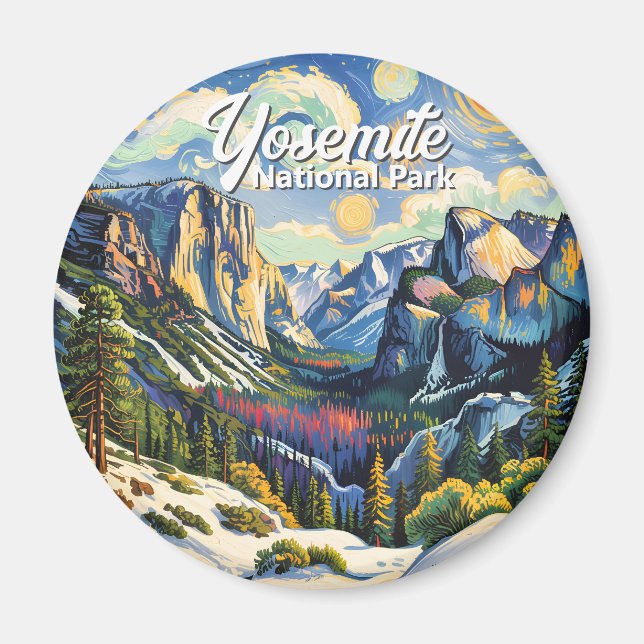 Farbenfroher Winterblick auf den Yosemite-Tunnel Magnet (Vorne)