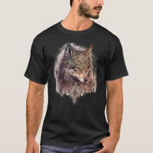 Farbenfroher Wolf und Florals Wasserfarbe in der N