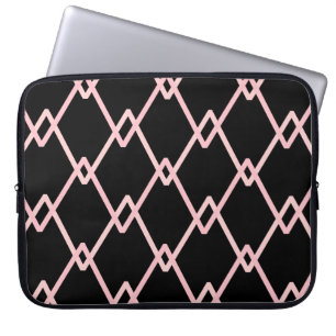 Farbenfroher Zickzag-Streifen Muster Hintergrund. Laptopschutzhülle