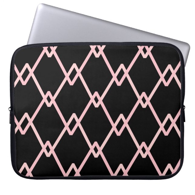 Farbenfroher Zickzag-Streifen Muster Hintergrund.  Laptopschutzhülle (Vorderseite)