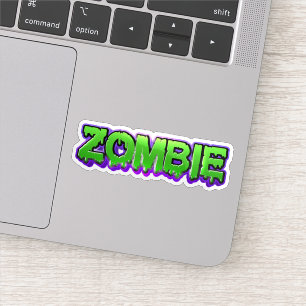 Farbenfroher Zombie-Aufkleber  Aufkleber