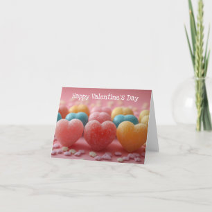 Farbenfroher Zucker hört Valentins Gruß Karte