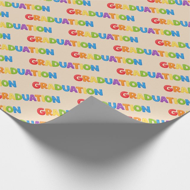 Farbenfrohes Abschluss-Verpackungspapier  Geschenkpapier (Ecke)