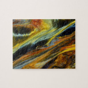 Farbenfrohes Abstract von Pietersite Puzzle