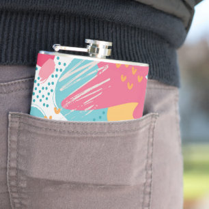 Farbenfrohes Abstrakt Flachmann