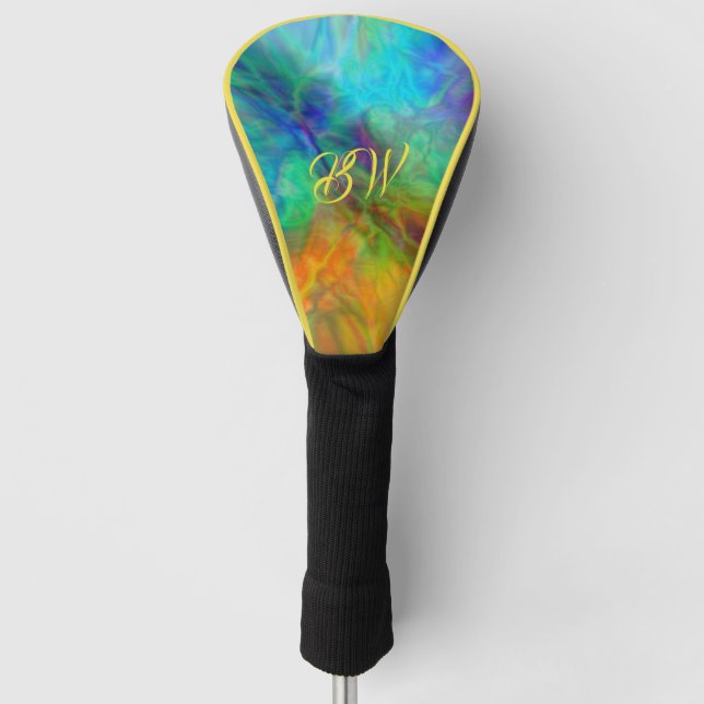 Farbenfrohes Abstrakt Golf Headcover (Vorderseite)