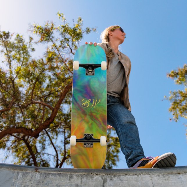 Farbenfrohes Abstrakt Skateboard (Außenbereich 1)