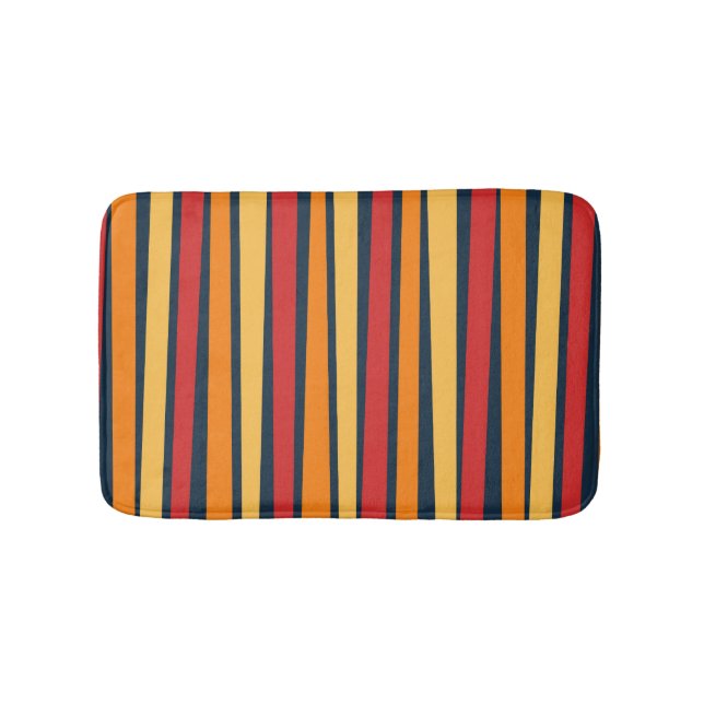 Farbenfrohes abstraktes Design mit Linien Badematte (Vorderseite)