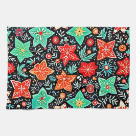 Farbenfrohes abstraktes Holiday-Design Geschirrtuch