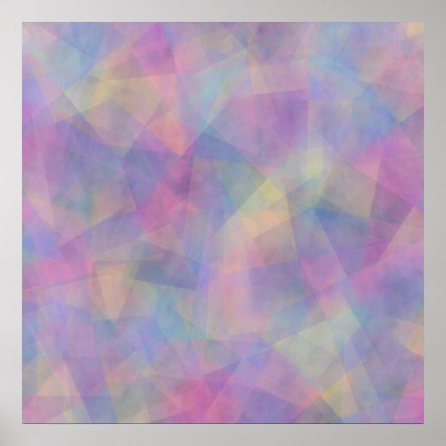Farbenfrohes abstraktes Illusionsmuster Poster (Vorne)