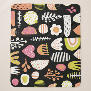 Farbenfrohes abstraktes kinder nahtloses Muster. Sherpadecke
