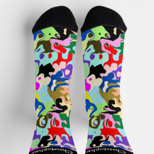 Farbenfrohes abstraktes Kunstmuster-Design Socken