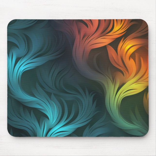 Farbenfrohes abstraktes Muster Mousepad (Vorne)
