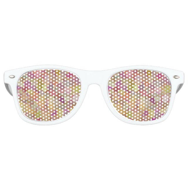 Farbenfrohes abstraktes nahtloses Muster Partybrille (Vorderseite)