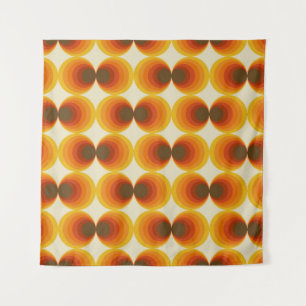 Farbenfrohes abstraktes Retro-Geometrie-Muster Wandteppich
