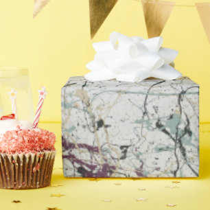 Farbenfrohes abstraktes Spritzmalerei-Wrap-Papier Geschenkpapier