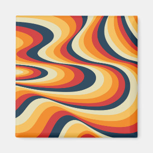 Farbenfrohes abstraktes Wirbeldesign Magnet