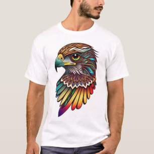 Farbenfrohes Adler-T-Shirt – Kühnes künstlerisches T-Shirt