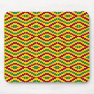 Farbenfrohes afrikanisches Kente-Muster Mousepad