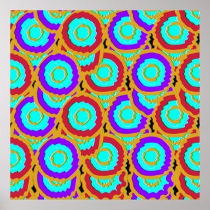 Farbenfrohes algorithmisches geometrisches Muster. Poster