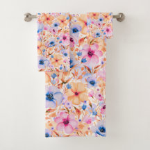Farbenfrohes Aquarell-Wildblumen-Blumenmuster