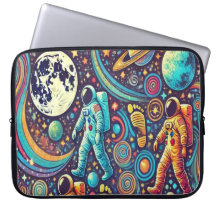 Farbenfrohes Astronaut Weltraumspaziergang-Muster