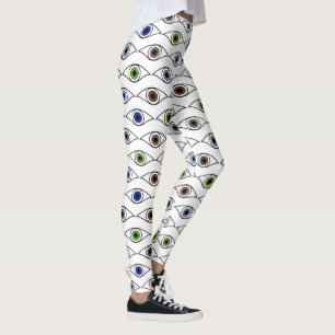 Farbenfrohes Augen Musterdesign Leggings