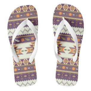 Farbenfrohes Aztekenmuster Flip Flops