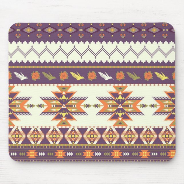 Farbenfrohes Aztekenmuster Mousepad (Vorne)