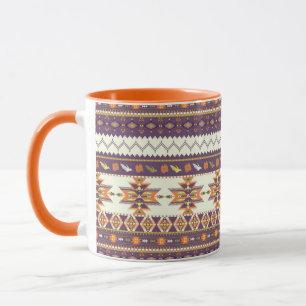 Farbenfrohes Aztekenmuster Tasse