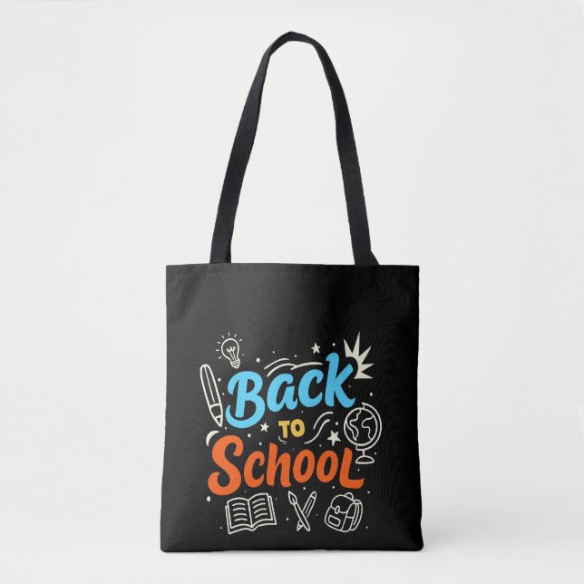 Farbenfrohes Back-to-School-Typografie-Design (Vorderseite)