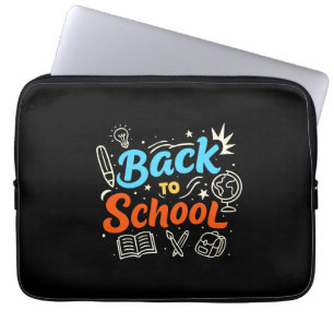 Farbenfrohes Back-to-School-Typografie-Design Laptopschutzhülle